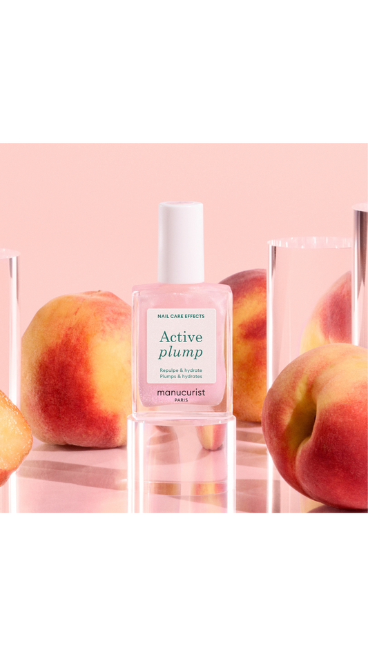 Лак для нігтів з колагеном з перламутровим ніжно-рожевим фінішем Active Plump Pink Glazed 15ml, Manucurist