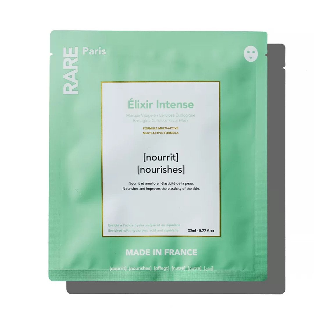 Поживна маска для обличчя з гіалуроновою кислотою та скваланом Élixir Intense Nourishing Face Mask, RARE Paris