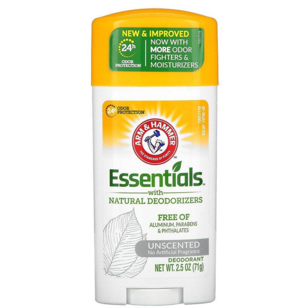 Натуральний дезодорант без запаху, алюмінію, парабенів і фталатів Essentials Natural Deodorant Unscented, Arm & Hammer