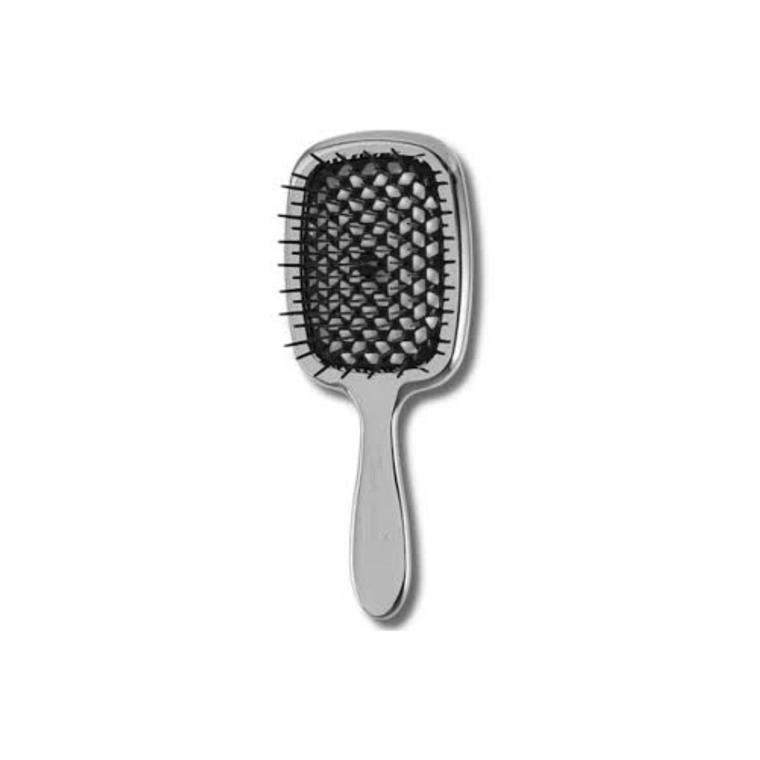 Гребінець для волосся срібло з чорним Superbrush Small, Janeke