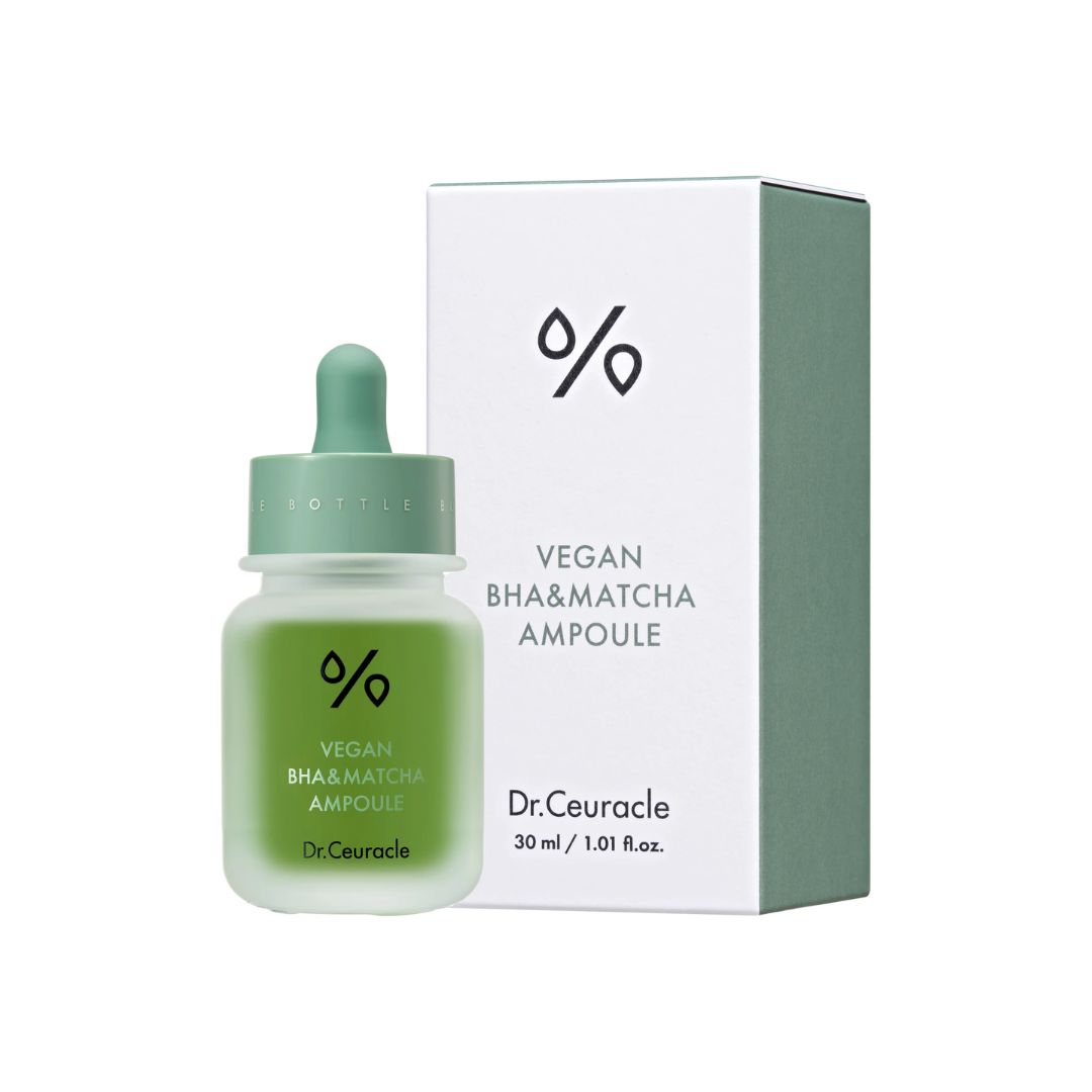 Ампульна сироватка з BHA кислотою та екстрактом чаю Матчa Vegan BHA&Matcha Ampoule, Dr.Ceuracle
