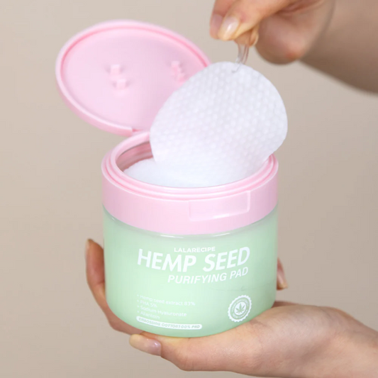 Педи для тонізації обличчя з екстрактом коноплі Hemp Seed Purifying Pad, LALARECIPE