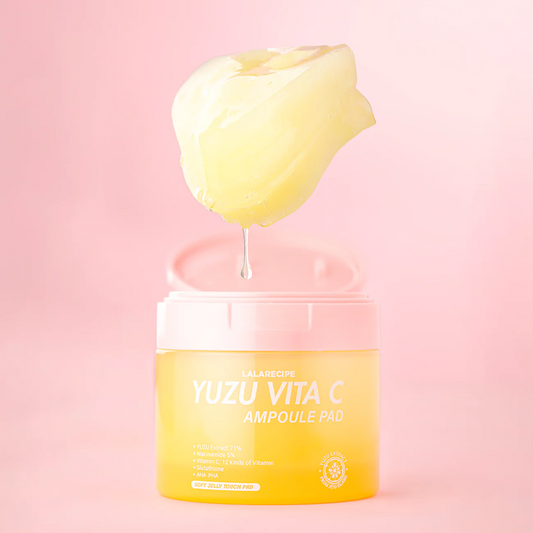 Вітамінні педи для обличчя з екстрактом юдзу Yuzu Vita C Ampoule Pad, LALARECIPE
