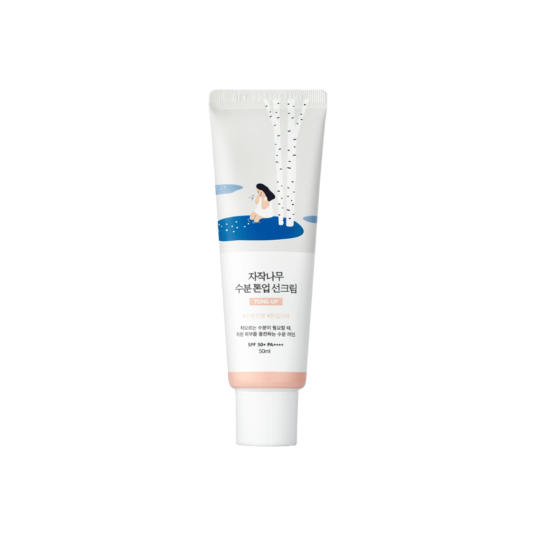 Тонуючий сонцезахисний крем з березовим соком Birch Moisture Tone-Up Sunscreen, Round Lab