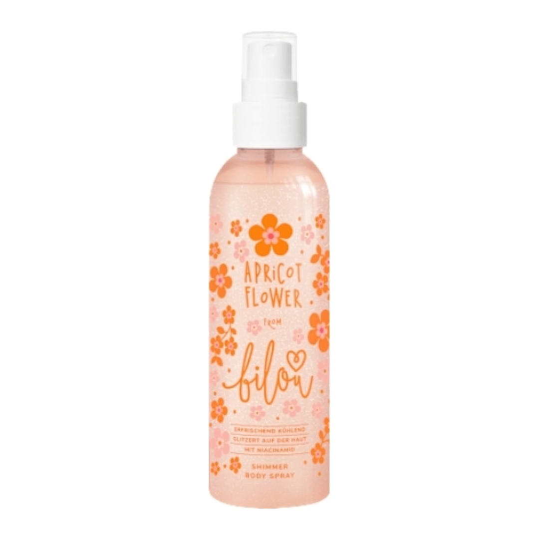 Спрей для тіла із шиммером Shimmer Body Spray Apricot Flower, Bilou