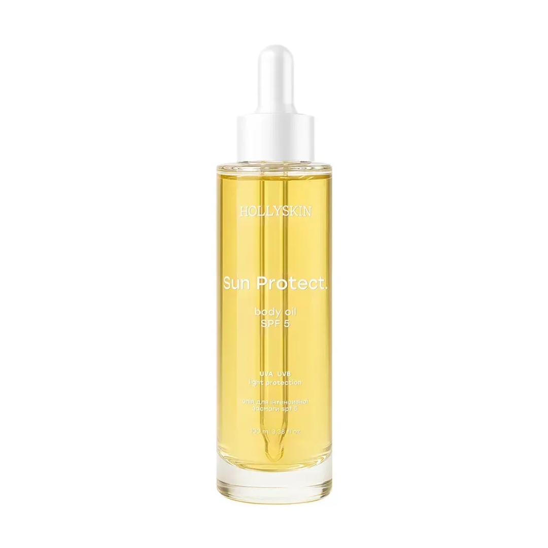 Олія для інтенсивної засмаги Sun Protect Body Oil SPF 5, HOLLYSKIN