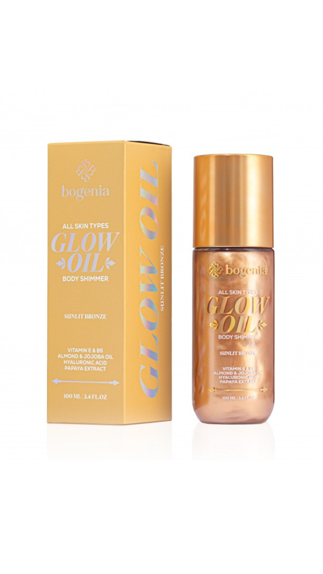 Олія-шимер для тіла Sunlit Bronze Oil Body Shimmer Moonlit Pearl, Bogenia