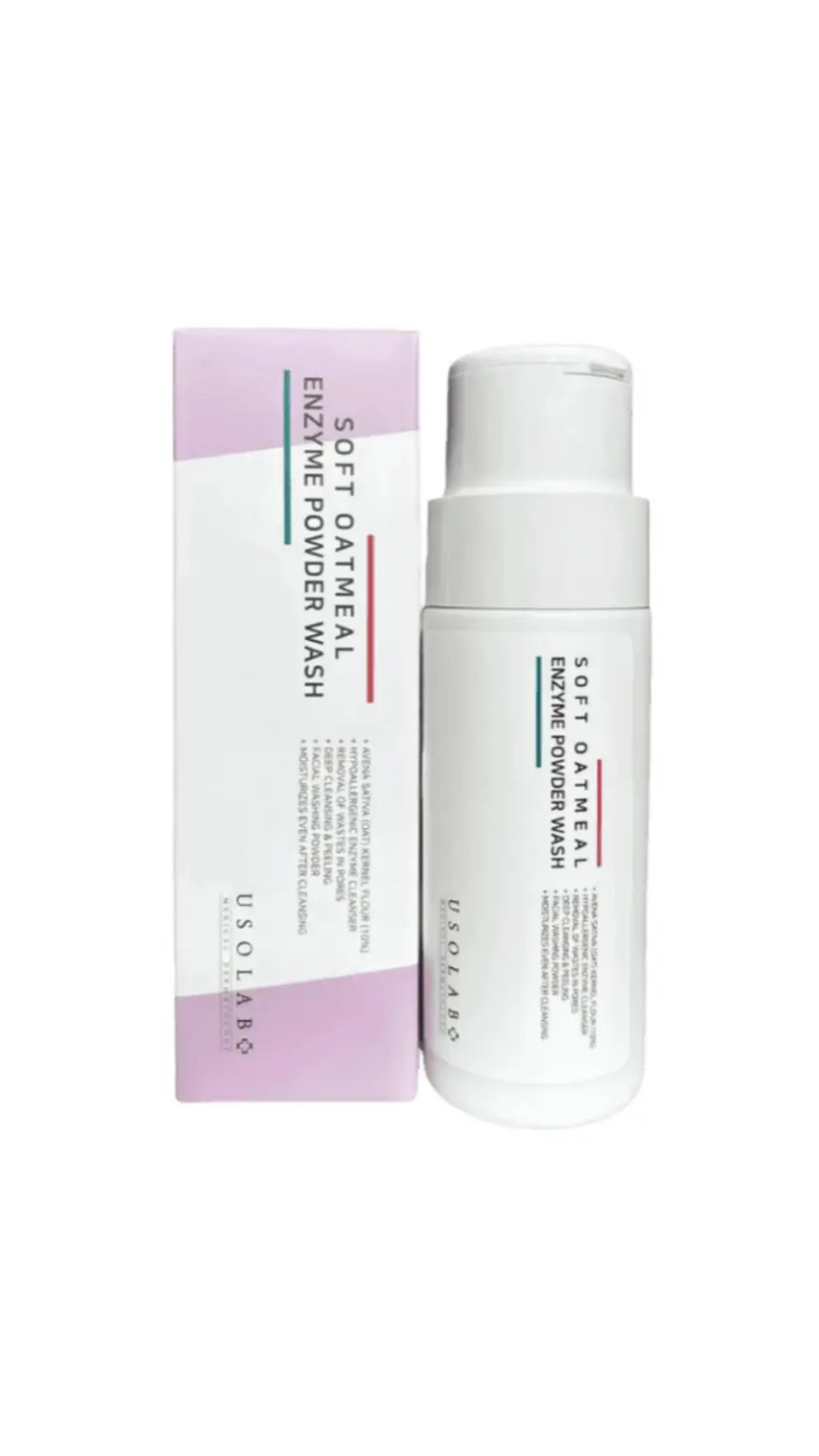 Делікатна ензимна пудра для вмивання 50gr Soft Oatmeal Enzyme Powder Wash, USOLAB