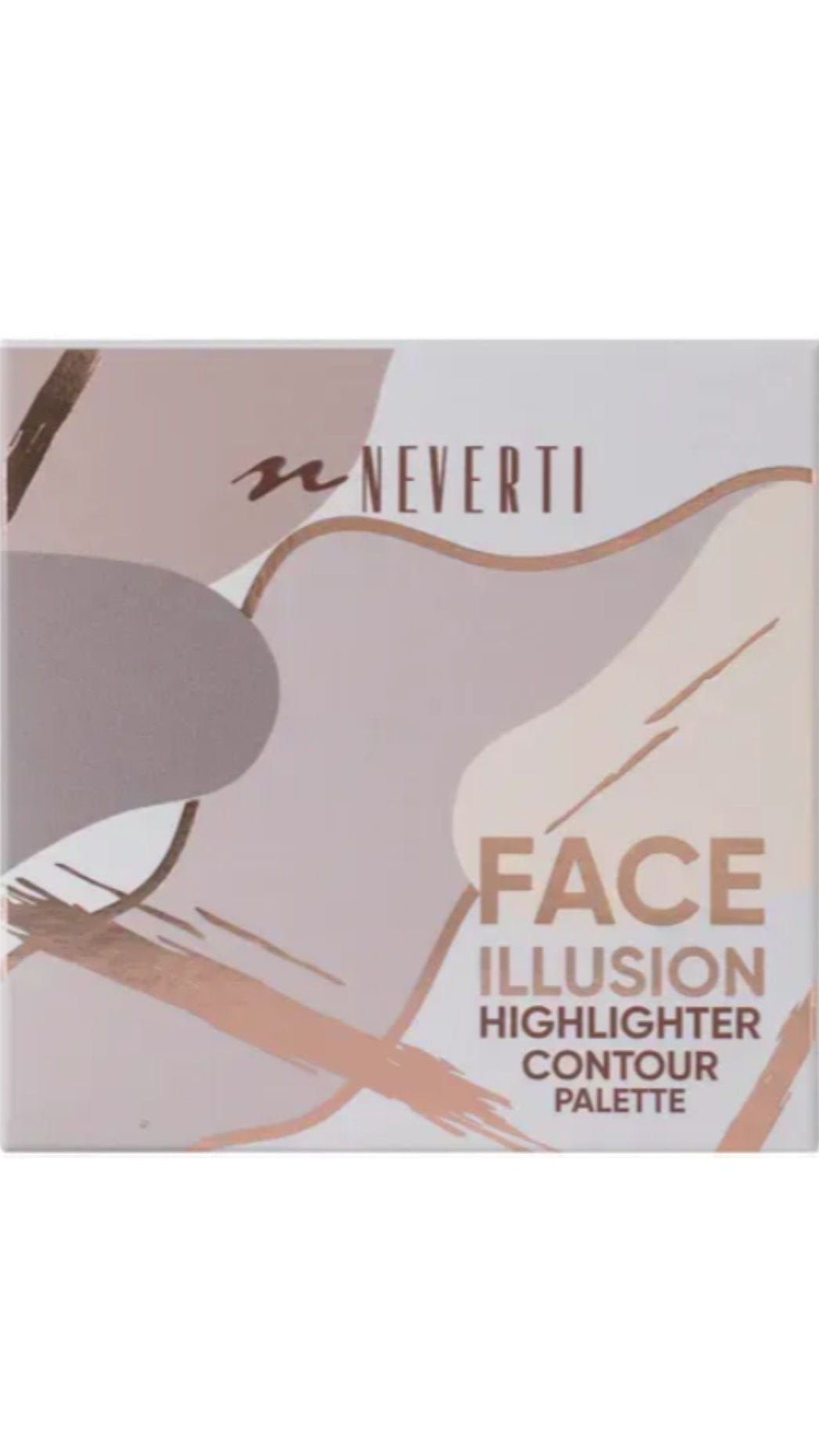 Палетка для контурингу 3 в 1 обличчя - Face Illusion Highlighter Contour Palette, NEVERTI
