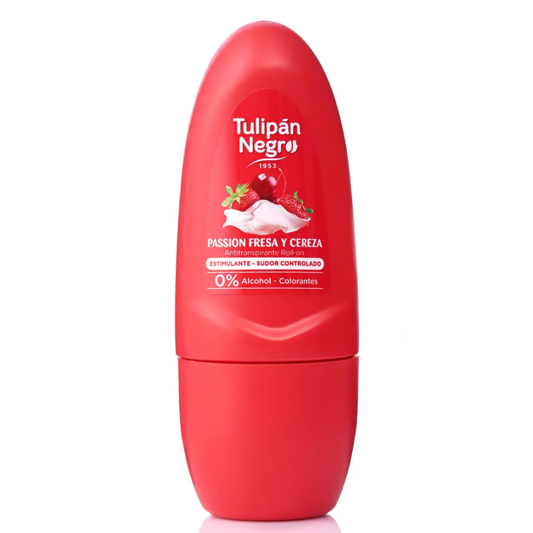 Дезодорант кульковий Deo Roll-On Полуниця та вишня, Tulipan Negro