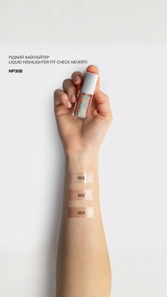 Рідкий хайлайтер 001, 002, 003 NEVERTI