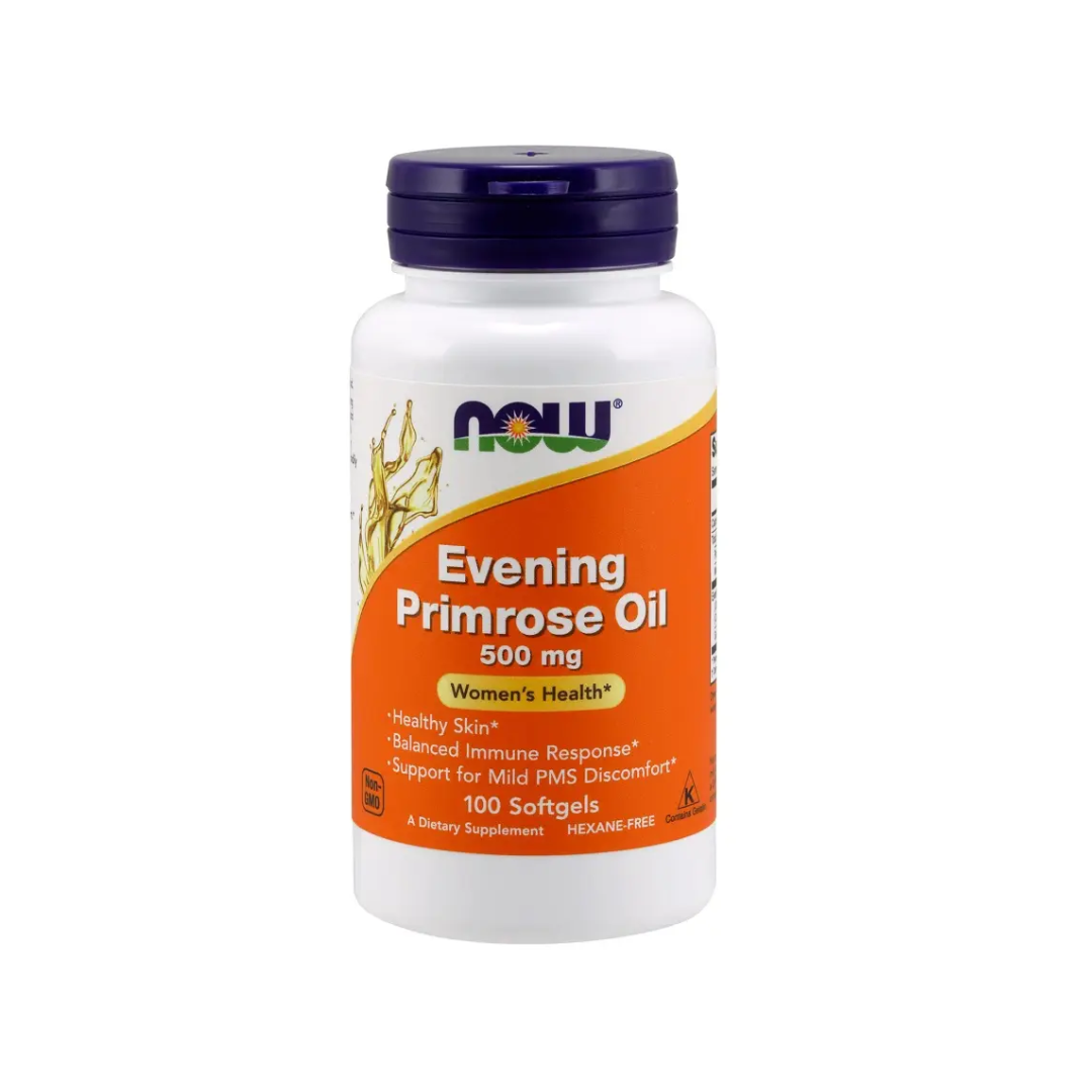 Олія примули вечірньої, Evening Primrose Oil 500 мг,NOW Foods