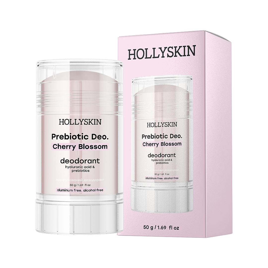 Парфумований дезодорант з гіалуроновою кислотою і пребіотиками, HOLLYSKIN