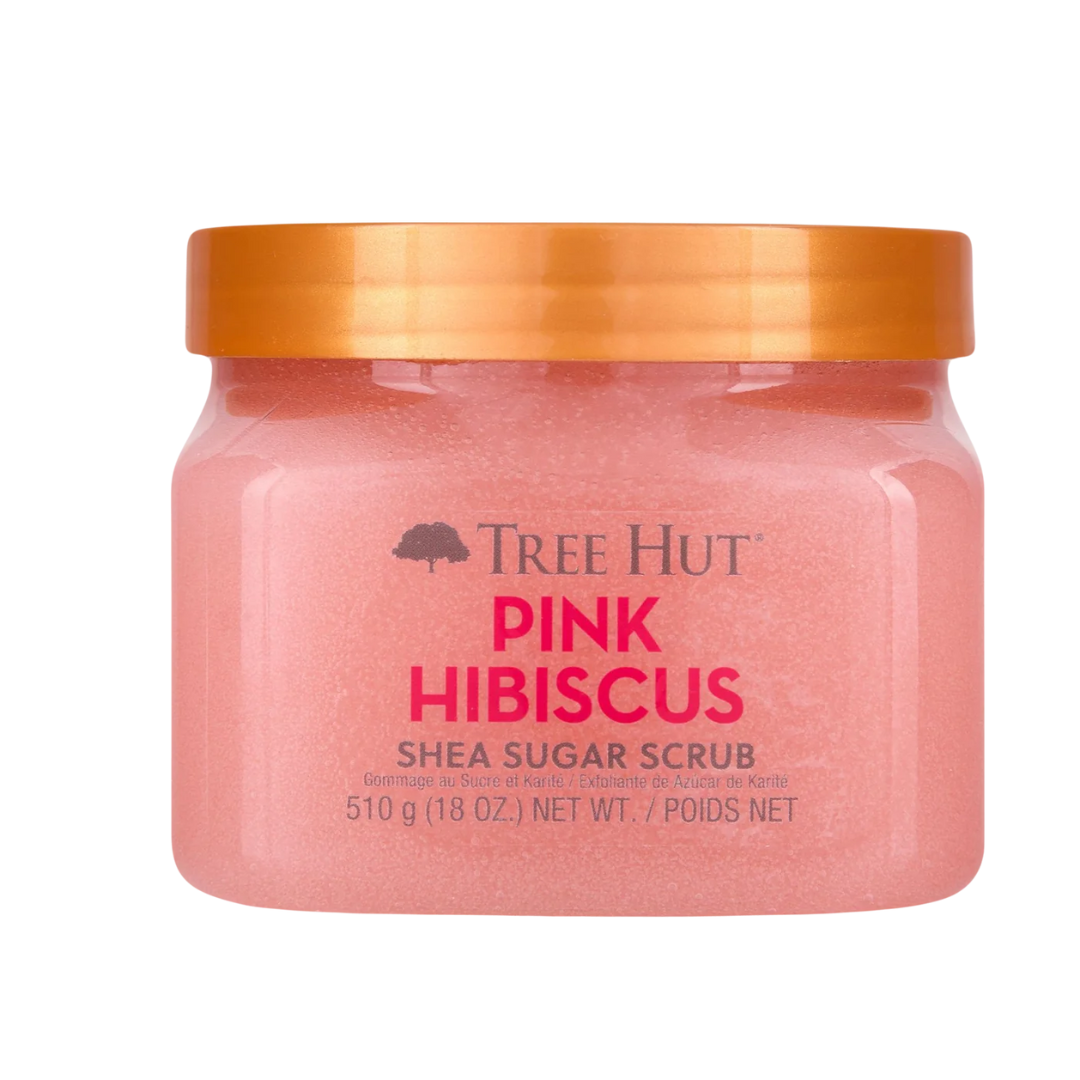 Скраб для тіла з фруктово-квітковим ароматом Pink Hibiscus Shea Sugar Scrub, TREE HUT