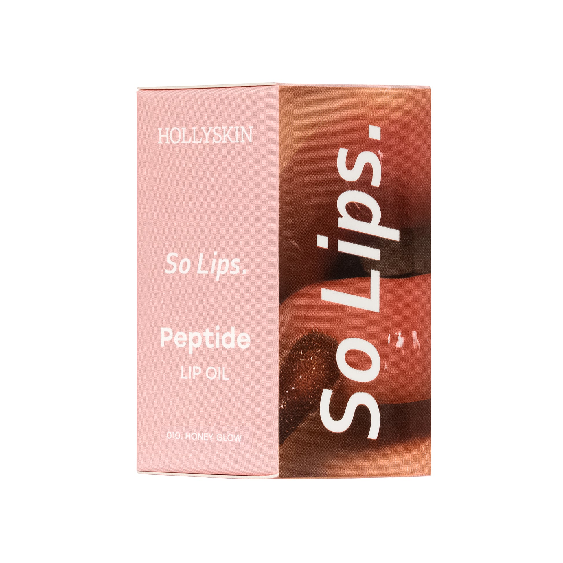 Hollyskin So Lips Peptide Lip Oil packaging on a white background