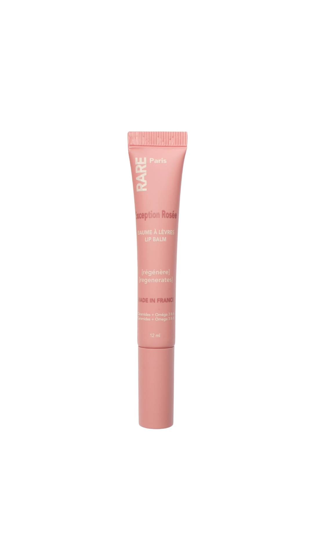 Бальзам для губ зз церамідами, Омега-3 та -6 Exception Rosée Regenerating Lip Balm, 12 мл, RARE PARIS