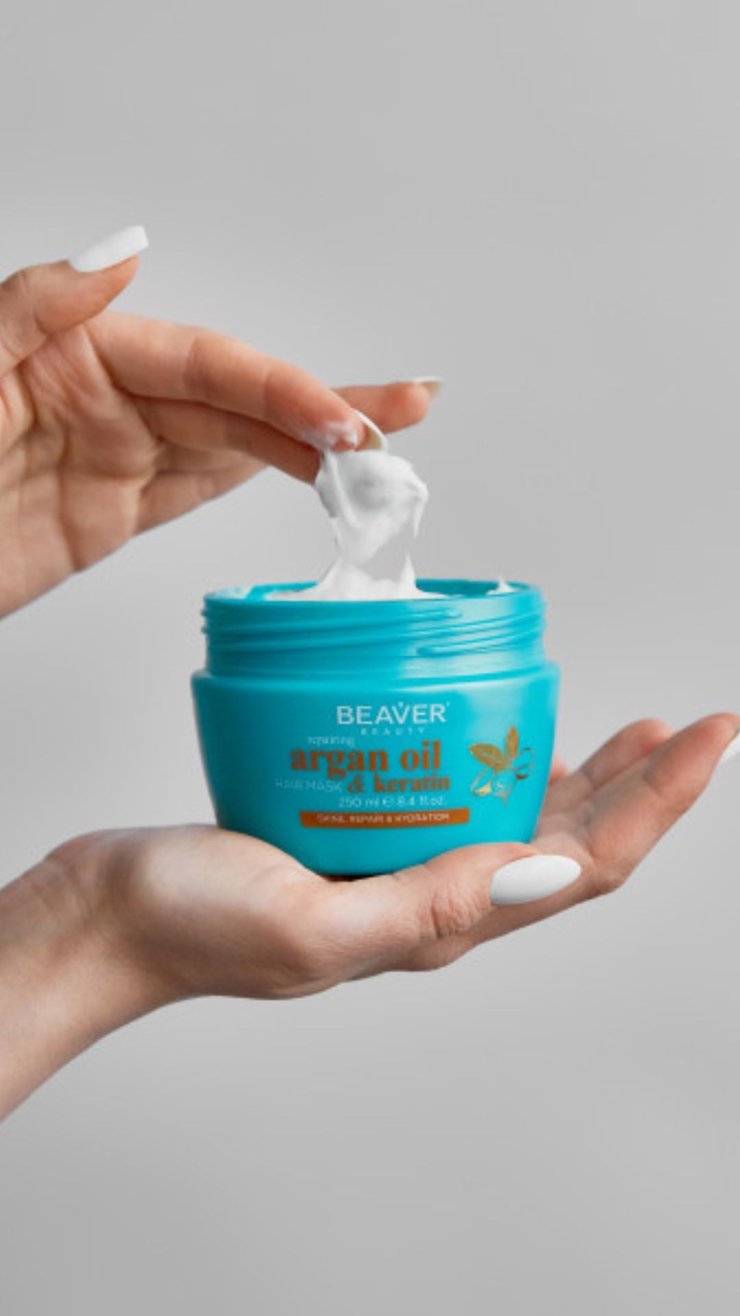 Відновлююча маска для волосся з Аргановою олією та кератином Repairing Argan Oil Hair Mask & Keratin,BEAVER