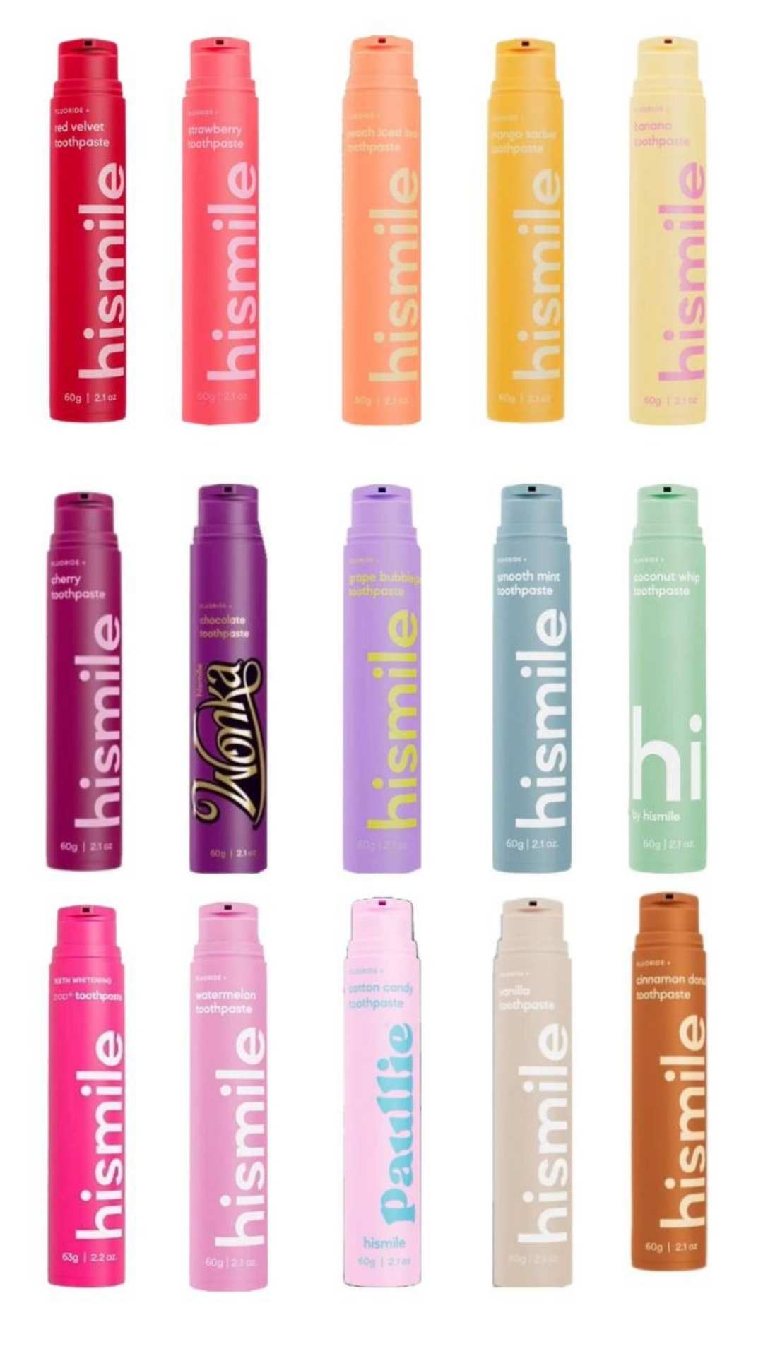 Зубна паста в асортименті, Hismile