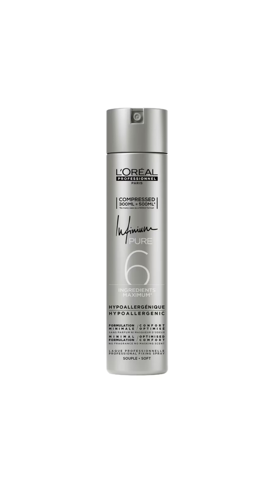Професійний лак для волосся Infinium Pure Extra Strong екстрасильної фіксації 300ml, L'Oreal Professionnel