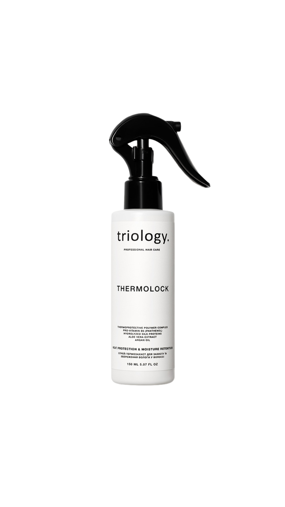 Спрей-термозахист для захисту та збереження вологи у волоссі 150ml Thermolock, Triology.