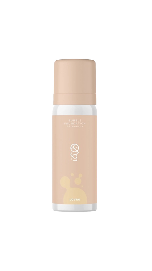 Тональна основа з повітряною формулою для сяйва шкіри Bubble Foundation - 02 Vanilla - 50ml, LOVRO