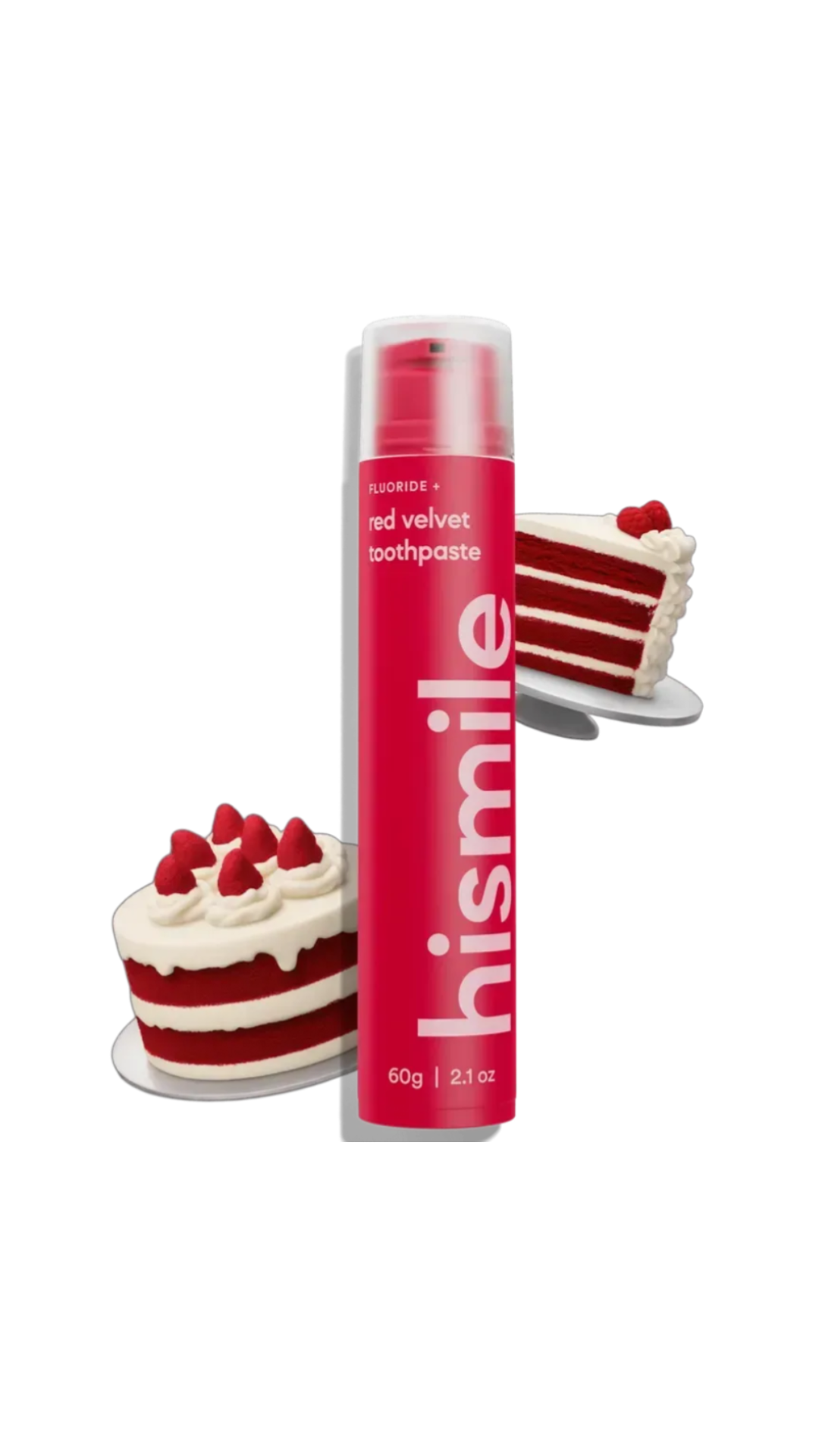 Зубна паста зі смаком червоного оксамиту Red Velvet Toothpaste 60g, Hismile