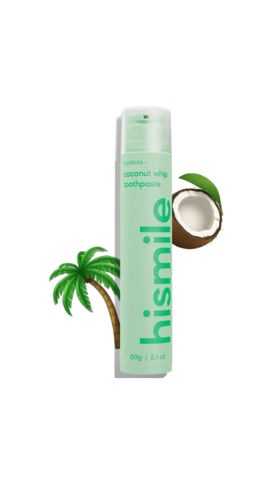 Зубна паста зі смаком кокосових вершків Coconut Whip Toothpaste 60g, Hismile 