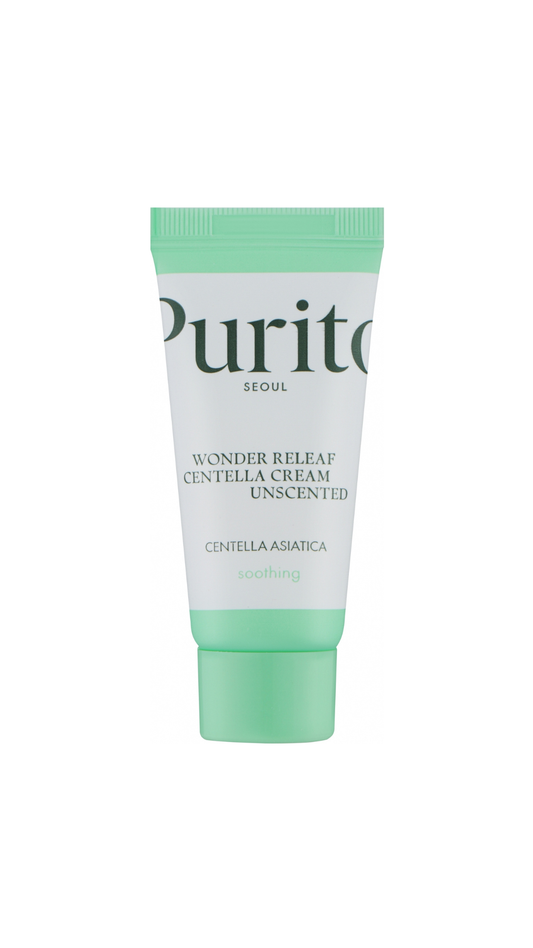 Мініатюра крему з центеллою без олій Seoul Wonder Releaf Centella Unscented Cream 15 ml, Purito