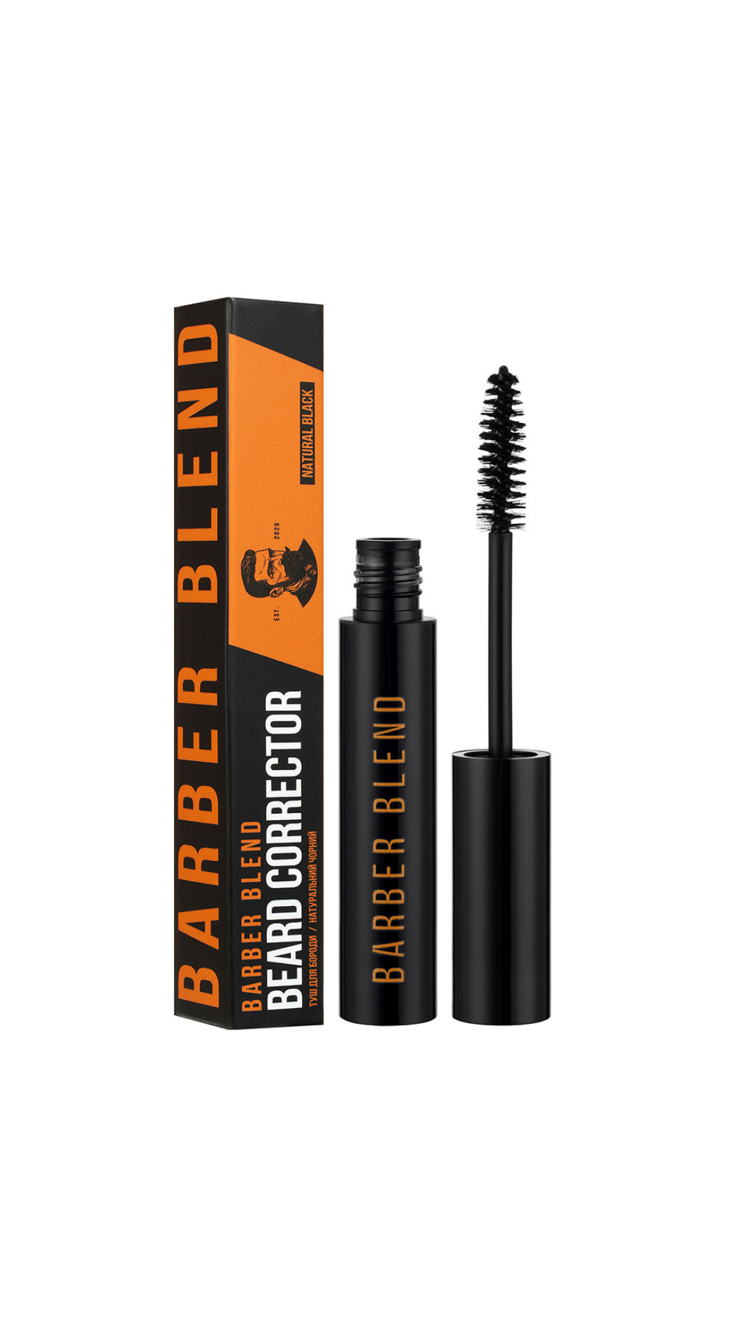 Туш для бороди 01 Natural Black, Barber Blend