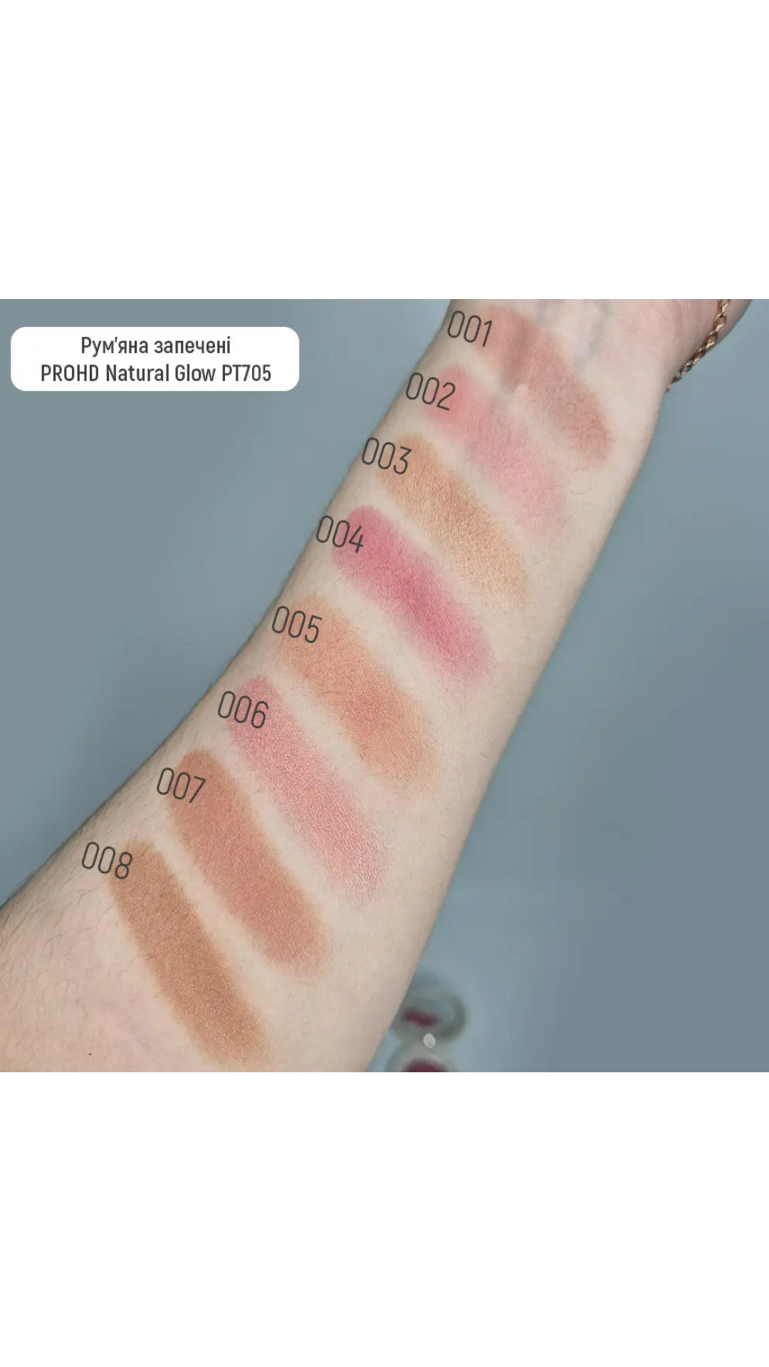 Рум'яна запечені ProHD Natural Glow Baked Blush 002 Sun Kissed, Topface