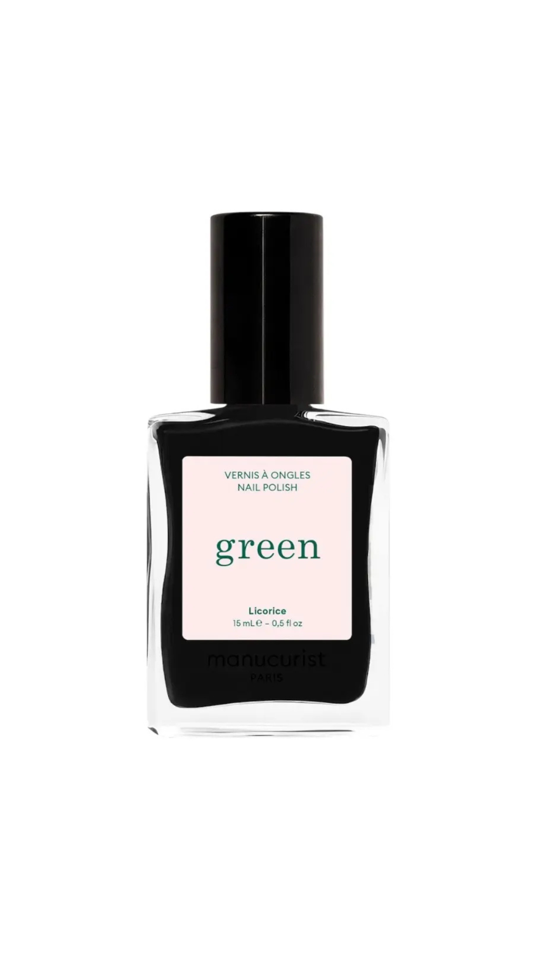 Лак для нігтів з насиченим чорним відтінком Licorice 15ml, Manucurist