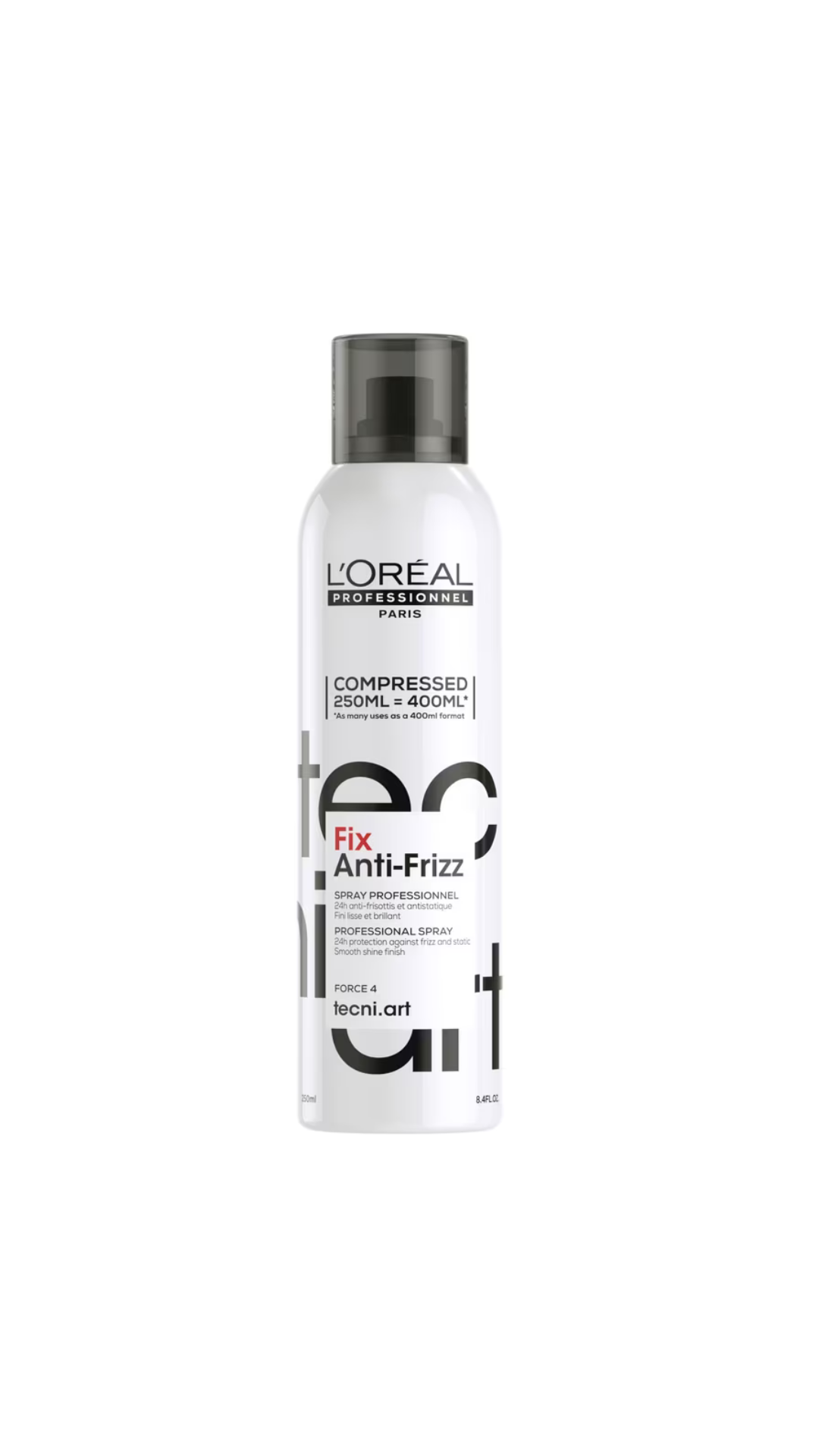 Лак для волосся сильної фіксації з антистатичним ефектом Tecni.art Fix Anti-Frizz Force 4, 250ml, L'Oreal Professionnel