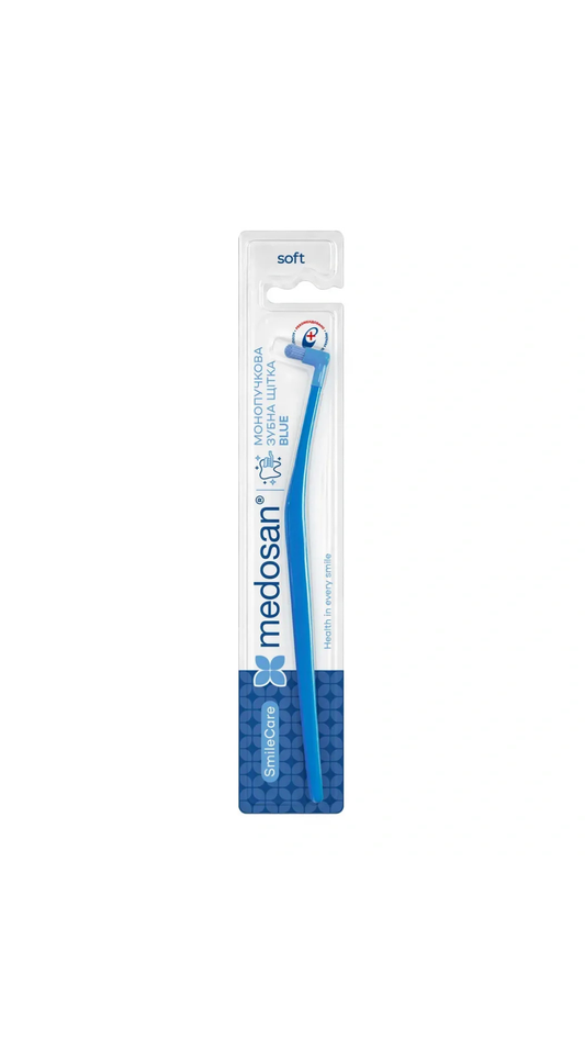 Монопучкова зубна щітка SmileCare Soft Blue, Medosan