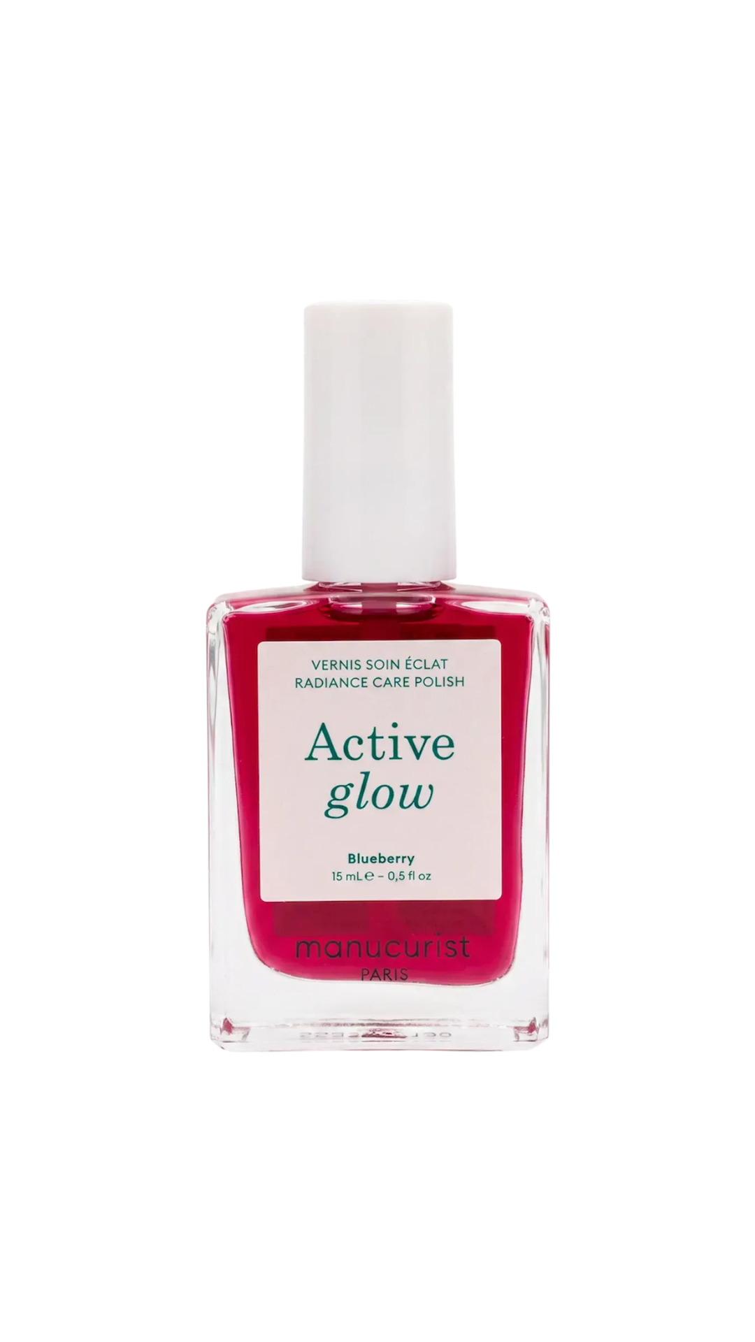 Лак для нігтів з рожевим глянцевим ефектом Active Glow Blueberry 15ml, Manucurist