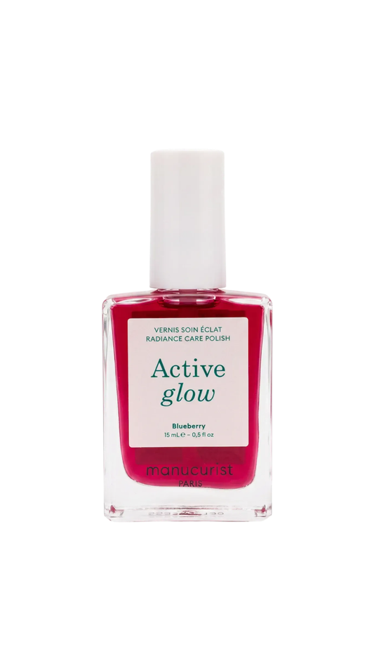 Лак для нігтів з рожевим глянцевим ефектом Active Glow Blueberry 15ml, Manucurist
