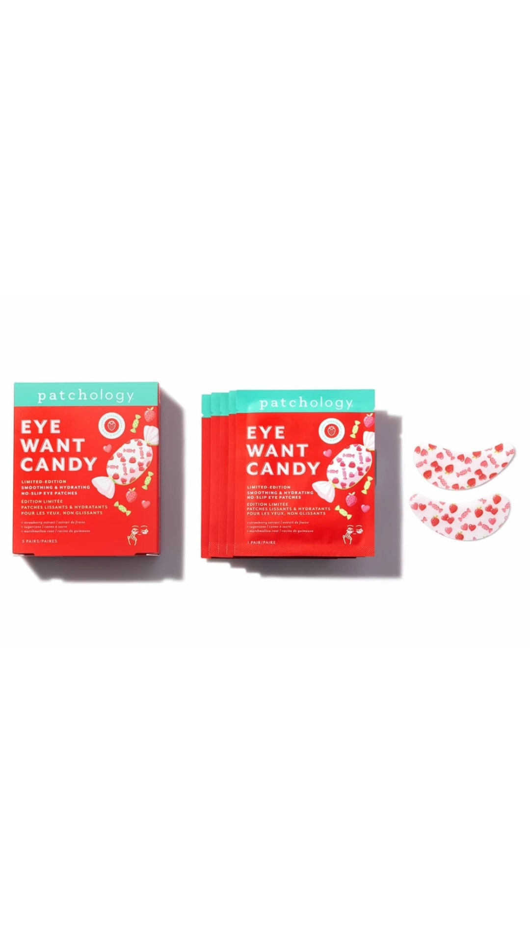 Зволожуючі та розгладжуючі патчі Eye Want Candy, 1 пара, 5 пар Patchology