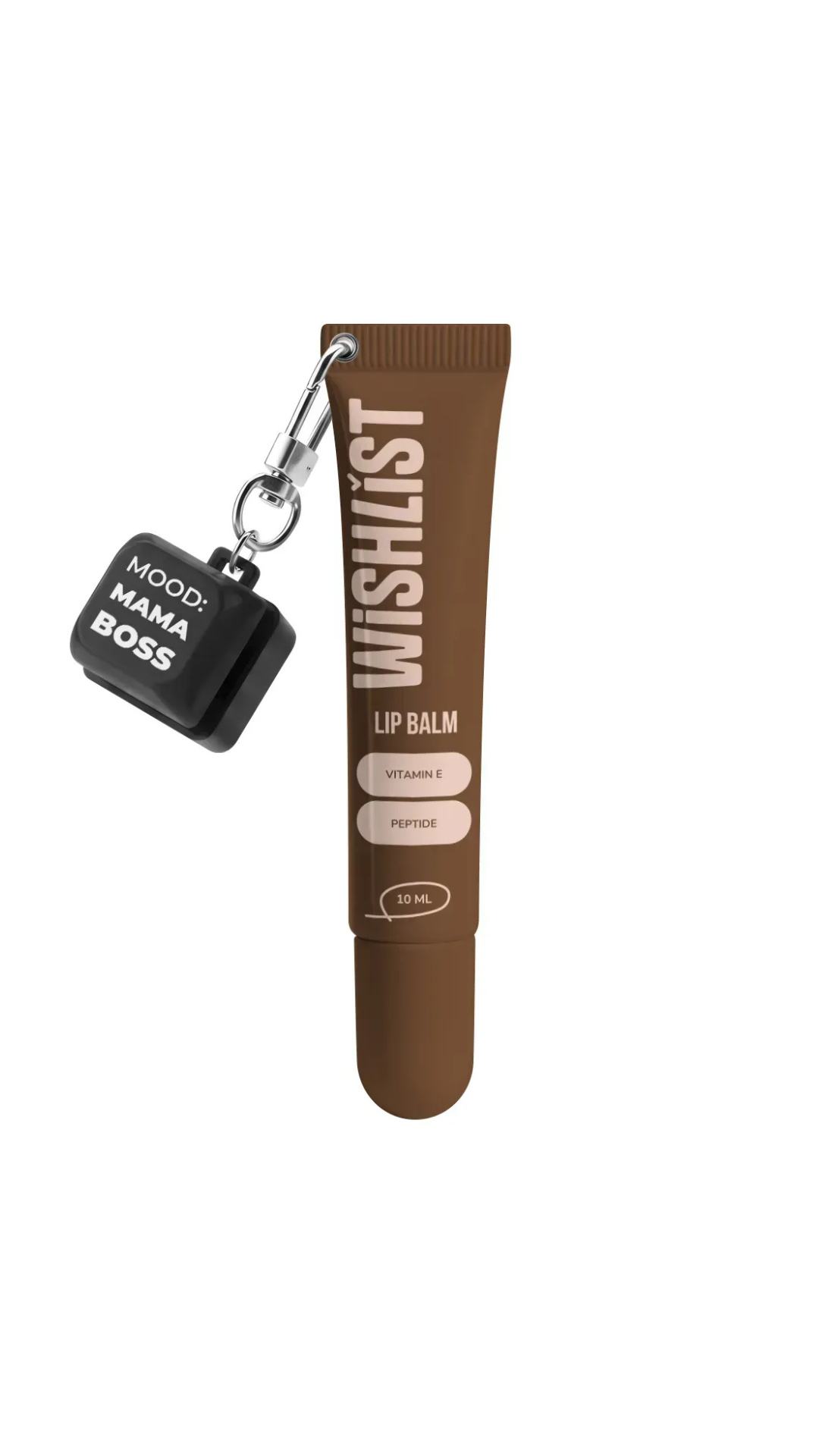Бальзам-блиск для губ Espresso Noir, 10ml + Брелок "MOOD: MAMA BOSS", WISHLIST