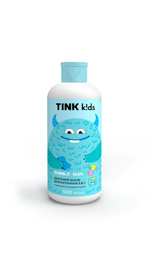 Дитячий засіб для купання 3 в 1 Bubble Gum 500ml, Tink kids