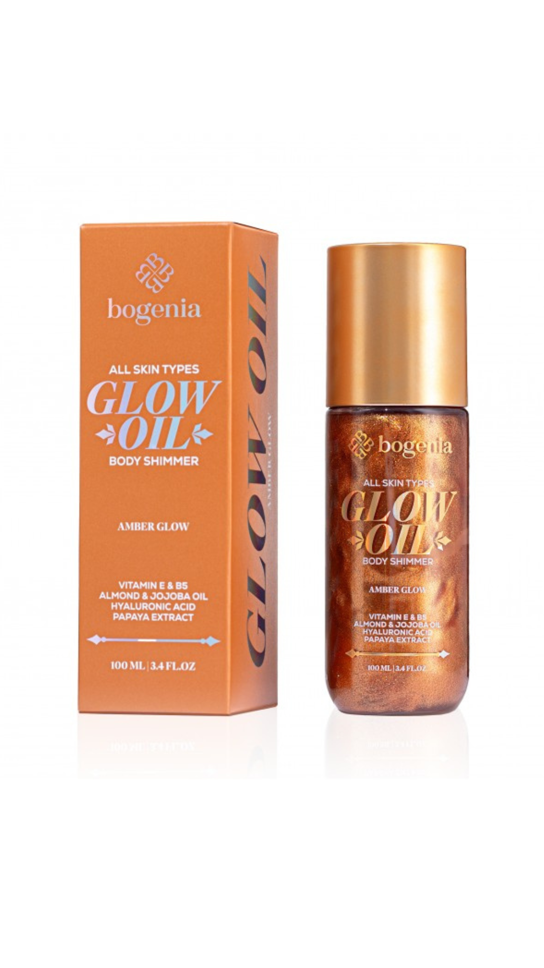 Олія-шимер для тіла Glow Oil Body Shimmer Moonlit Pearl, Bogenia