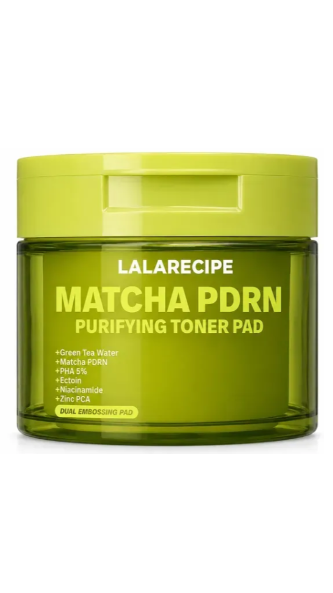 Тонер-педи з Matcha PDRN комплексом, 70 sht Matcha PDRN Purifying Toner Pad, Lalarecipe