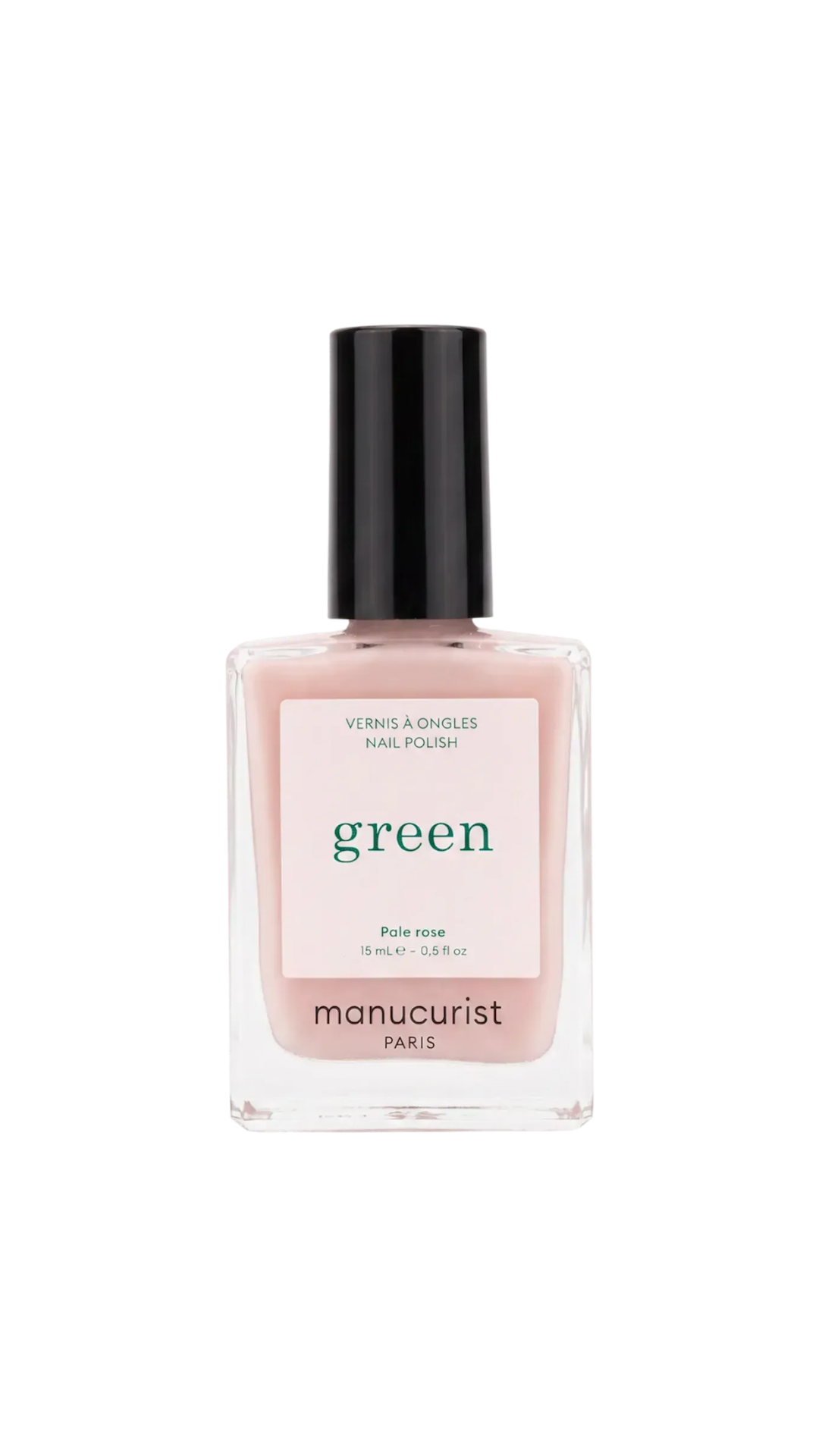 Лак для нігтів з пастельно-рожевим відтінком Green Pale Rose 15ml, Manucurist