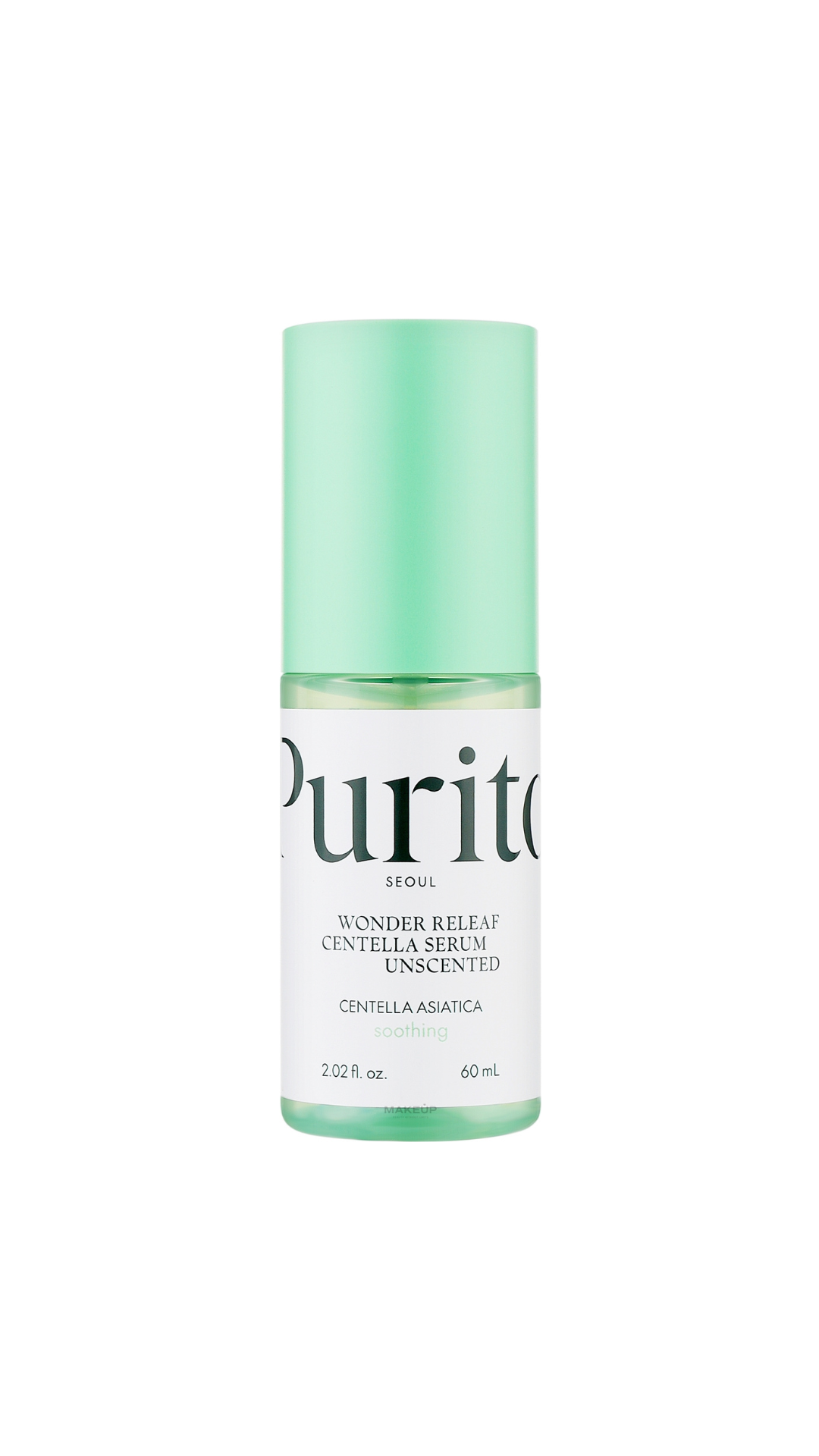 Сироватка з екстрактом центелли без олій Seoul Wonder Releaf Centella Serum Unscented 60 ml, Purito 