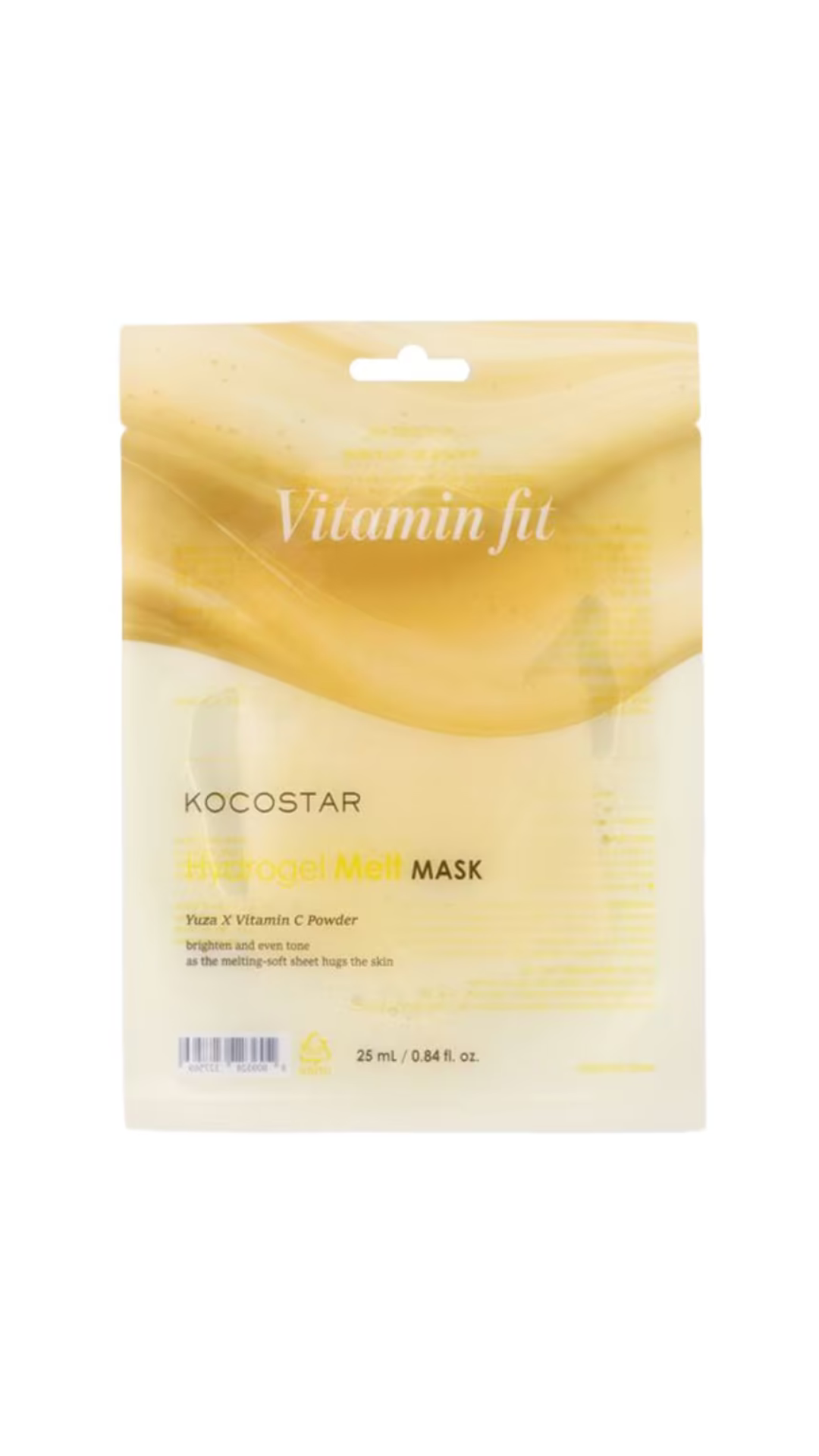 Біорозчинна гідрогелева маска для обличчя Vitamin Fit Hydrogel Melt Mask з вітамінами 25ml, Kocostar