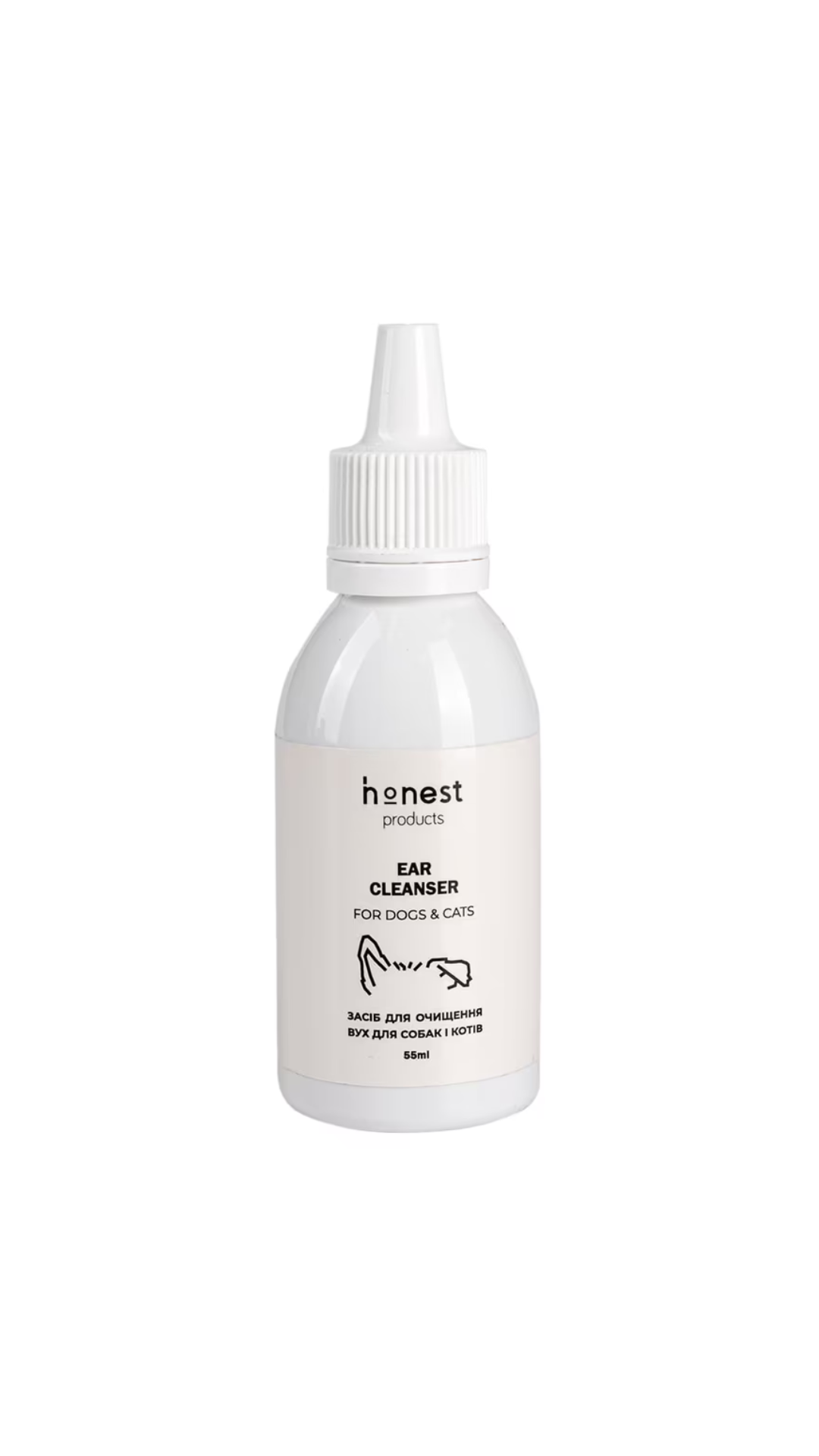 Засіб для очищення вух для собак та котів Ear Cleanser 55ml, Honest Products