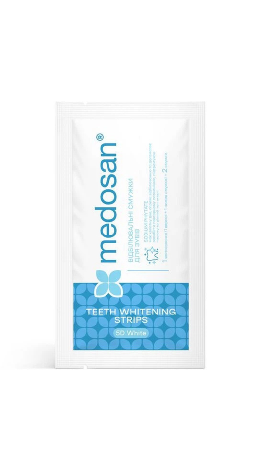 Відбілювальні смужки для зубів 5D White 1шт, Medosan 