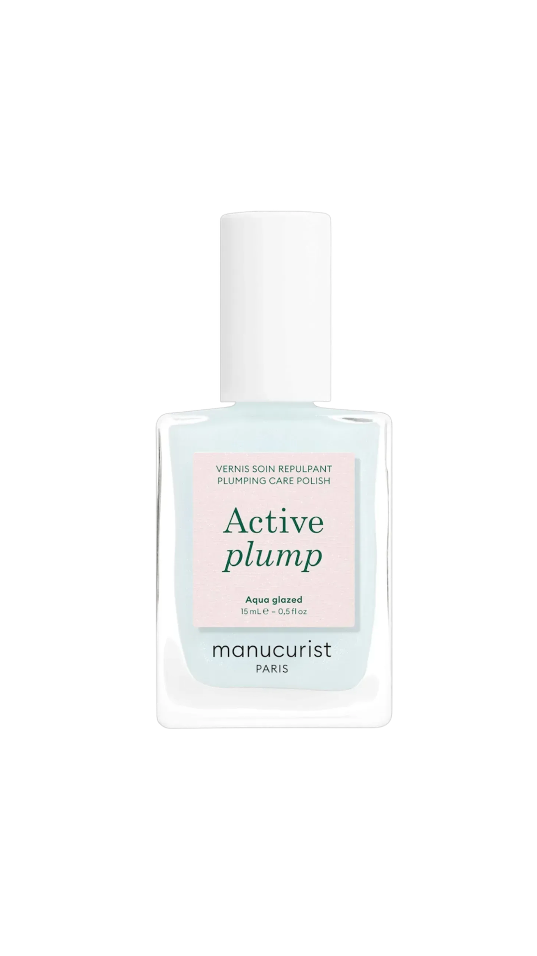 Лак для нігтів з колагеном та перламутровим молочним покриттям Active Plump Aqua Glazed 15ml, Manucurist