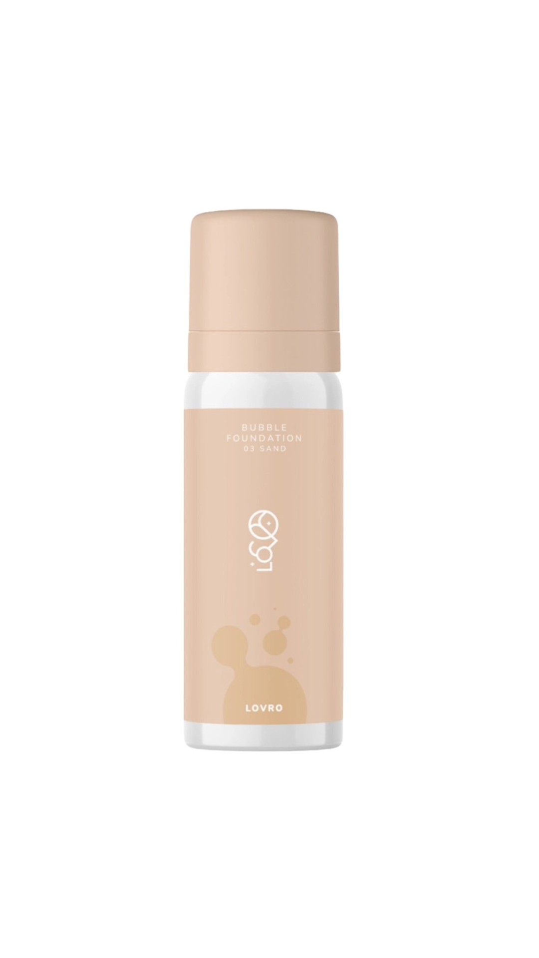 Тональна основа з повітряною формулою для сяйва шкіри Bubble Foundation - 03 Sand - 50ml, LOVRO