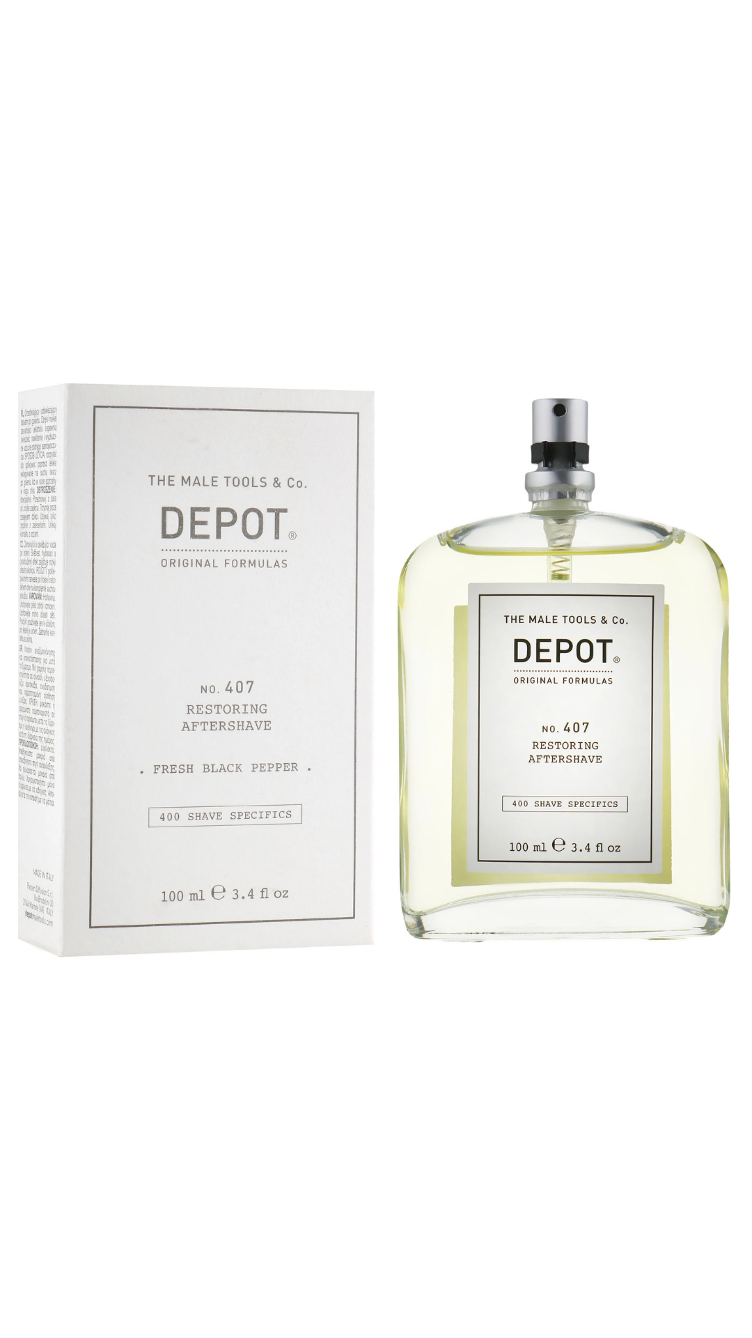 Відновлювальний та освіжальний лосьйон після гоління Shave Specifics 407 Restoring Aftershave 100ml, Depot