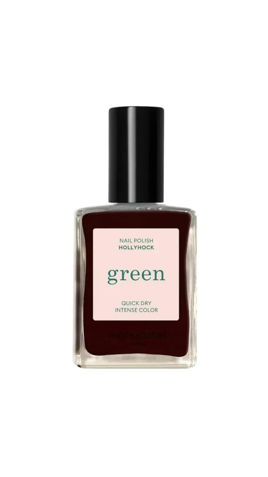 Лак для нігтів з червоно-чорним відтінком Green Hollyhock 15ml, Manucurist