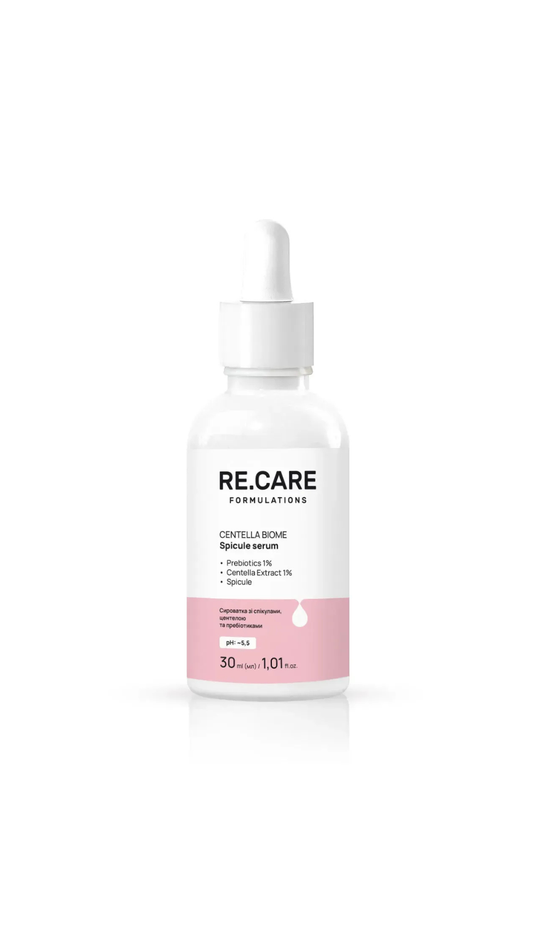 Сироватка зі спікулами, центелою та пребіотиками Centella Biome Spicule Serum 30ml, Recare